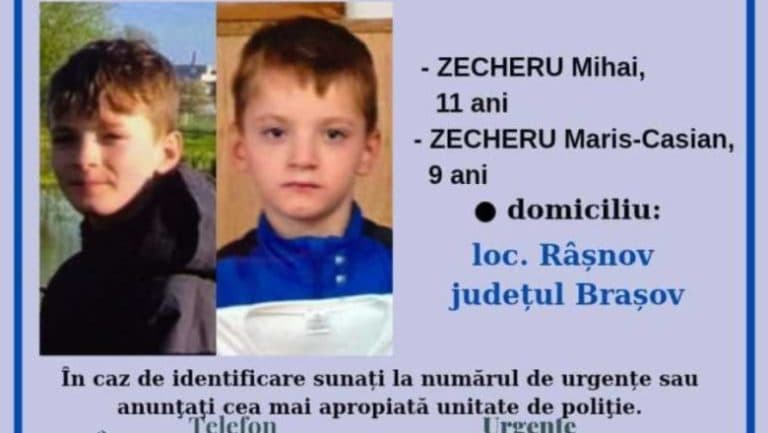 Alertă în Râșnov: doi frați de 11 și 9 ani au dispărut. Poliția cere ajutor urgent