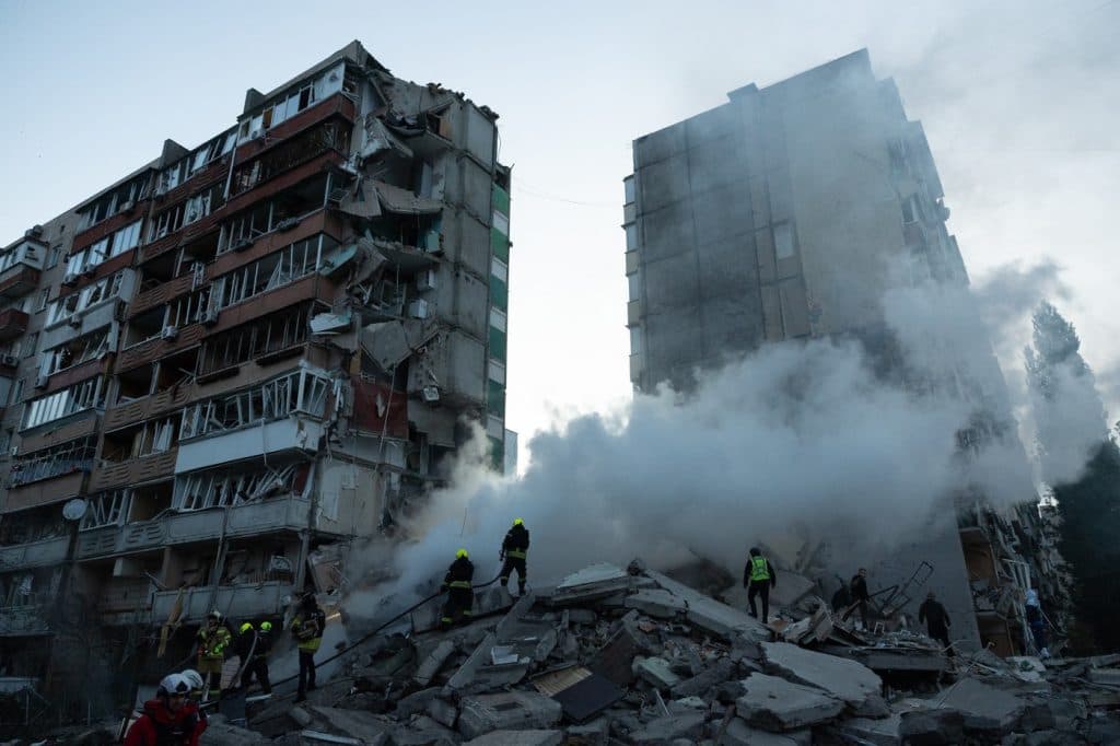Explozia unui depozit în Kiev, după un atac cu rachete de la ru