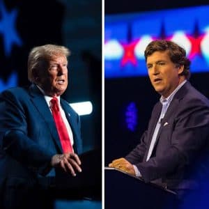 Trump și Tucker Carlson, tot mai departe unul de celălalt.