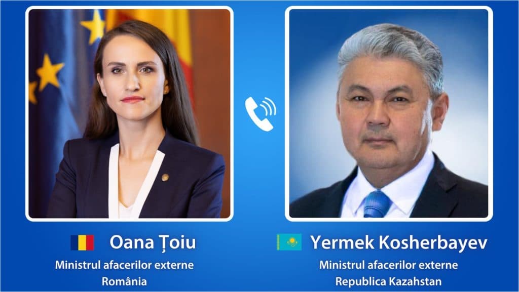 Oana Țoiu discută cu ministrul de Externe din Kazahstan despre petrol