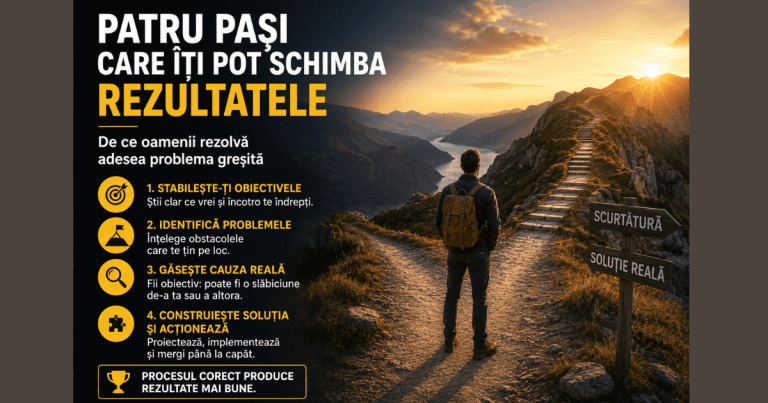 Patru pași care îți pot schimba rezultatele: de ce oamenii rezolvă adesea problema greșită