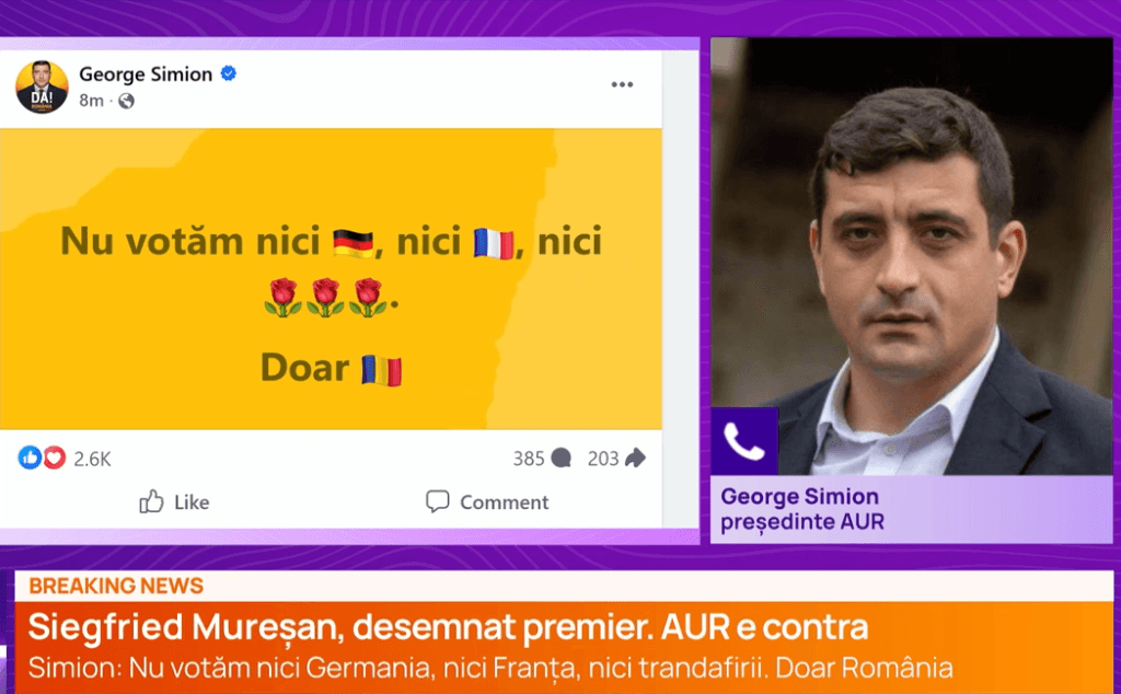 George Simion acuză o înțelegere ascunsă între Nicușor Dan și PSD