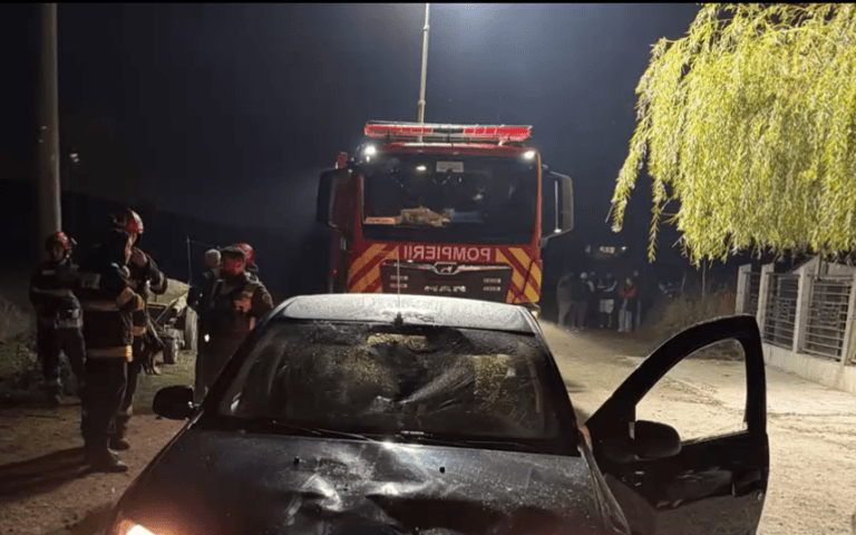 Pompier agresat cu o cărămidă în Argeș în timpul unui incendiu
