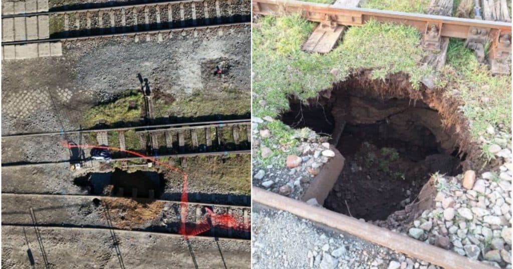 Lucrările la pasajul subteran din Timișoara, construit pe sub 10 linii de cale ferată, suspendate