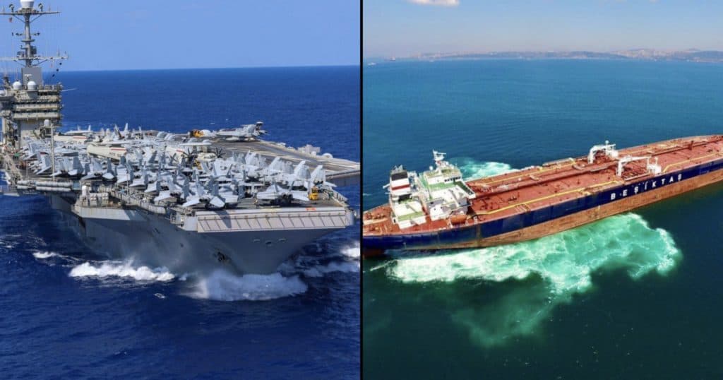 Un portavion nuclear american a colizionat cu o nave comercială sub pavilion panamez în Marea Mediterană.