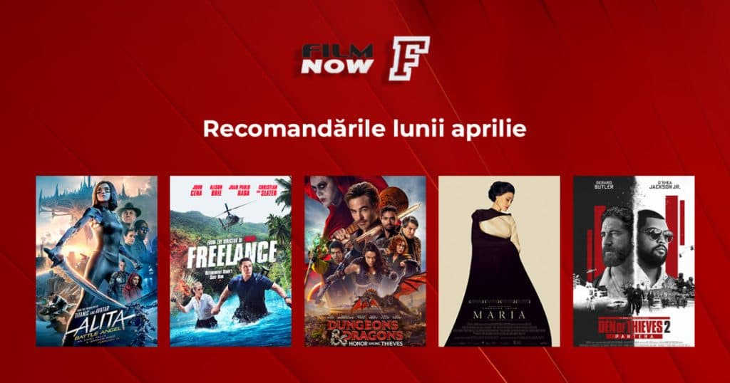 În luna aprilie, pe Film Now, urmărește eroi legendari și destine aflate pe marginea prăpastiei.