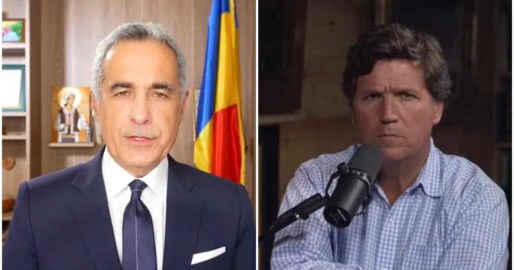 Călin Georgescu, interviu surprinzător cu Tucker Carlson: „Președintele României de astăzi este Macron”. Ce afirmă despre bazele NATO