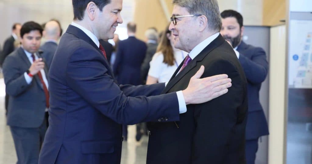 Emil Hurezeanu a avut o întâlnire cu secretarul de stat al SUA, Marco Rubio, la Bruxelles.