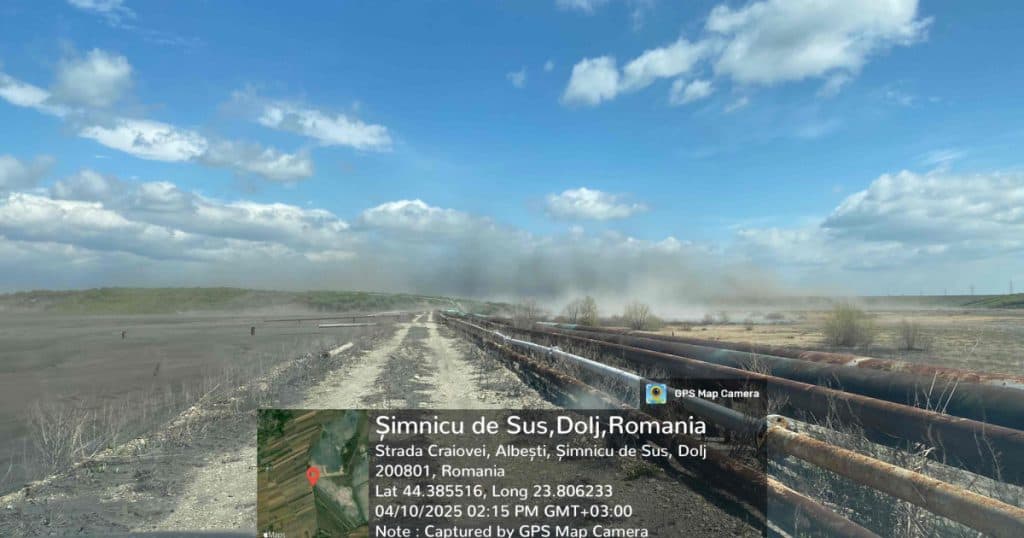 Un nou episod de poluare cu zgură și cenușă în Dolj, cauzat de o avarie la Electrocentrale Craiova și de vântul puternic.