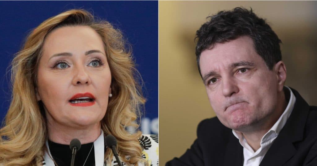 Moment de tensiune. Elena Lasconi l-a acuzat pe Nicușor Dan de minciună și l-a obligat să jure pe Biblie. Ce a răspuns candidatul independent.