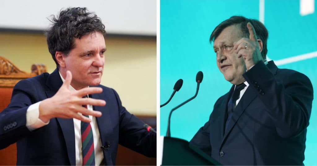 Nicușor Dan și Crin Antonescu, dispute în direct: „Ați fost liderul rechinilor imobiliari” / „Sunteți influențat de foști ofițeri SRI”