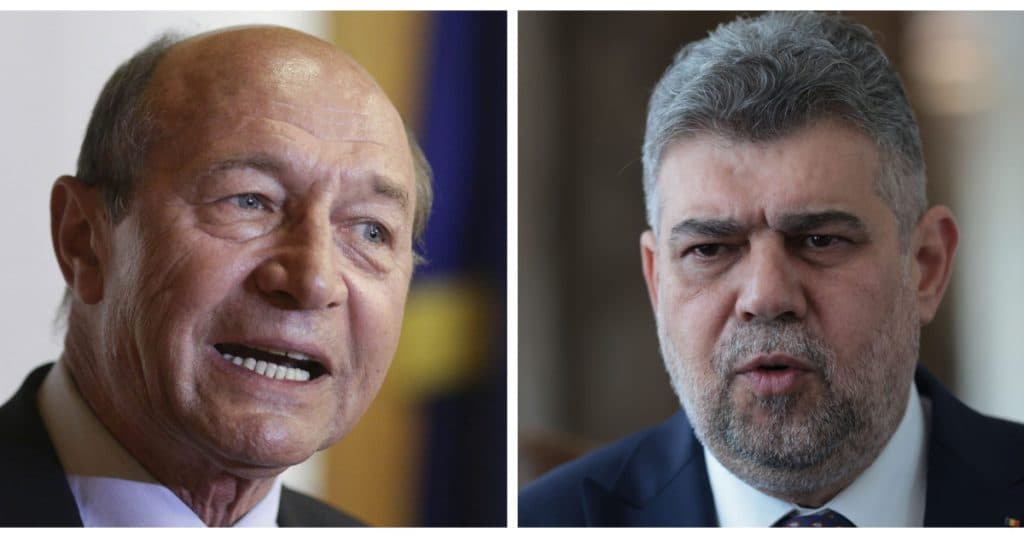 Traian Băsescu, mesaj ironic adresat lui Ciolacu: „Poate asta îi reuşeşte”. Răspunsul premierului: „O să vezi doar lada de gunoi a istoriei”