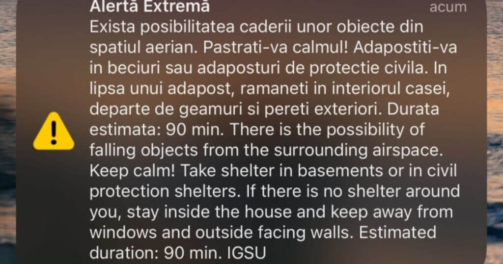 Atac rusesc la granița României. Mesaj RO-ALERT în județul Tulcea. MApN: „Țintele” nu au pătruns în spațiul aerian al țării.