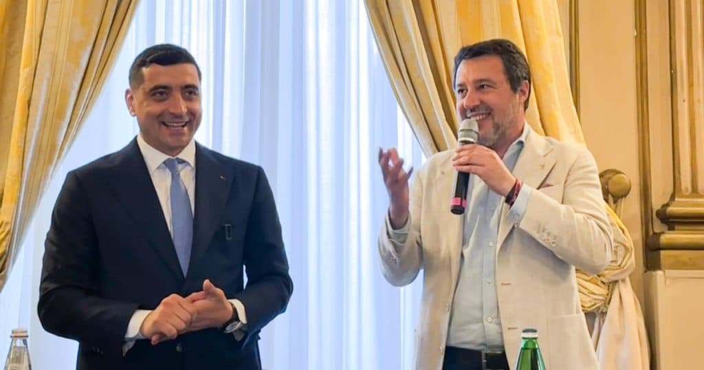 Matteo Salvini, lider eurosceptic al coaliției de guvernare din Italia, îl sprijină pe George Simion în alegerile prezidențiale.