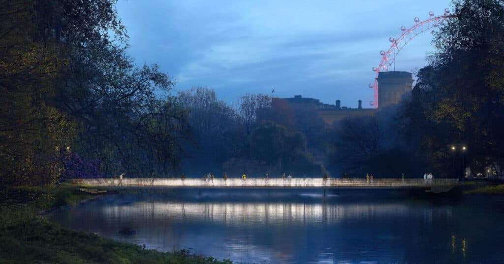 A fost prezentat designul monumentului oficial dedicat reginei Elisabeta a II-a, un pod translucid evocând tiara purtată la nuntă.