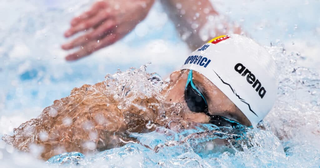 David Popovici a obținut calificarea în finala de 50 m liber la Campionatul European de înot U23, având al doilea timp în serii.