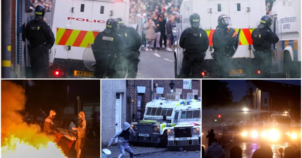 „Românii sunt vizaţi în mod special”. Violențele continuă în orașul nord-irlandez Ballymena. Incendii, case distruse de protestatari.