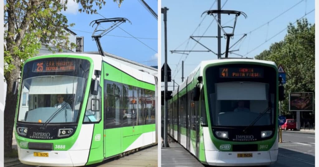 Tramvaiele 25 și 41 nu vor circula în acest weekend în Capitală, iar călătorii vor fi preluați de liniile STB 12, 625 și 641.