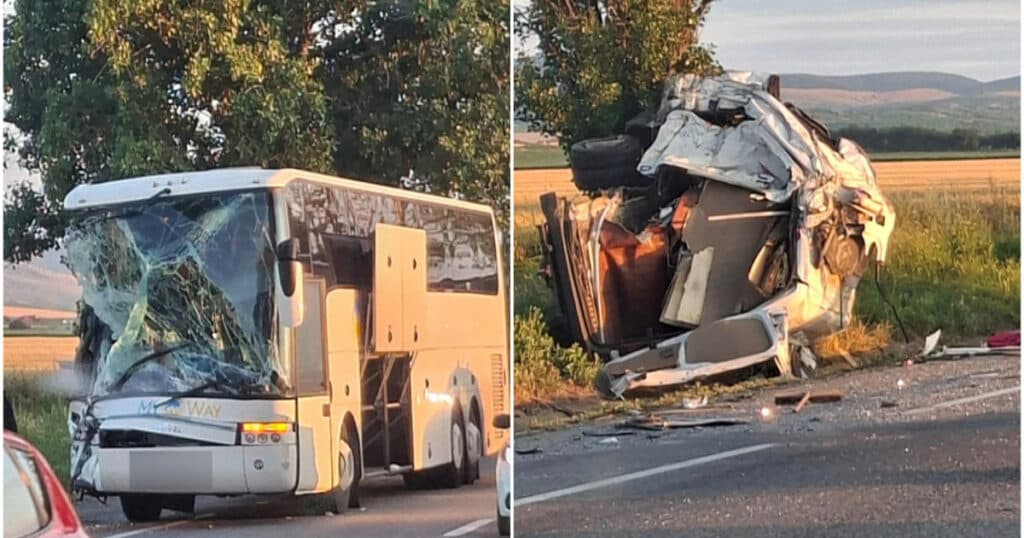 Accident grav pe DN2, în Bacău. Plan roșu activat: un autocar cu 60 de pasageri s-a ciocnit cu un microbuz. Un deces și mai mulți răniți.
