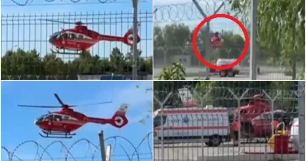 Elicopter SMURD forțat „să sară gardul” din cauza heliportului închis. Cum explică autoritățile incidentul