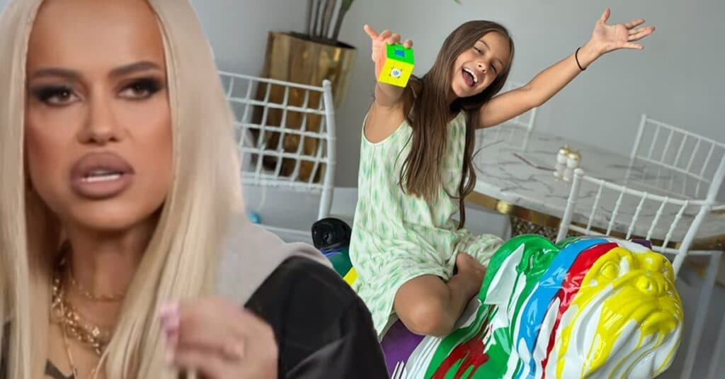 Anda Adam, o mamă mândră, sărbătorește talentul fiicei sale, Evelin, care impresionează cu cubul Rubik: „A învățat 500 de mutări în doar trei zile.”