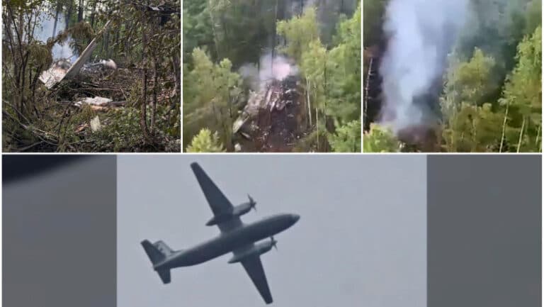 Imagini de la locul tragediei: Avionul prăbușit în extremitatea estică a Rusiei, un model din 1976