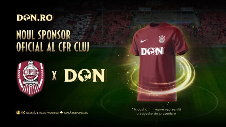 Don.ro devine sponsor oficial al CFR Cluj, un titan al fotbalului românesc.