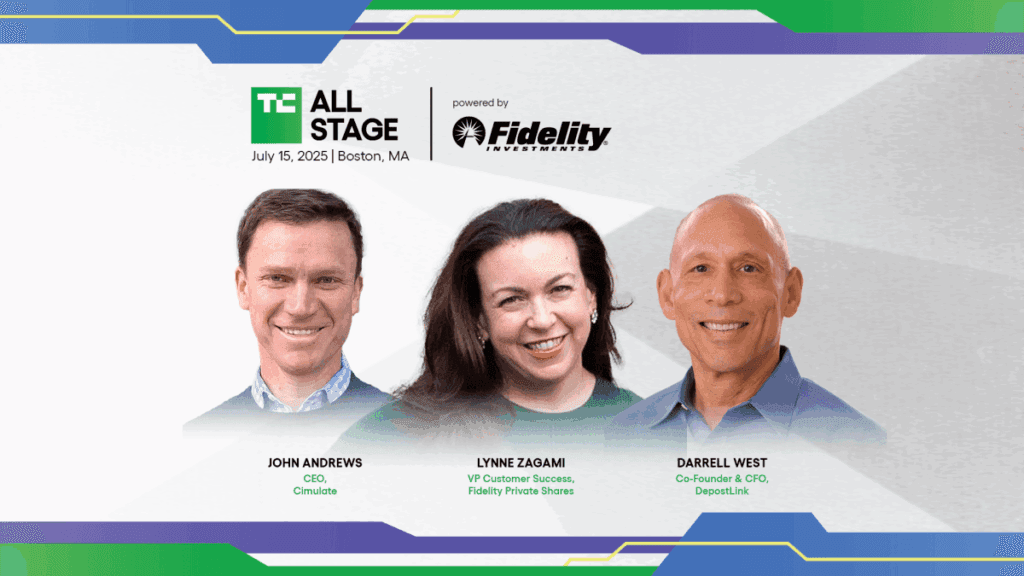 Optimizează-ți structura de capital cu Fidelity, Cimulate și DepositLink la TechCrunch All Stage 2025.