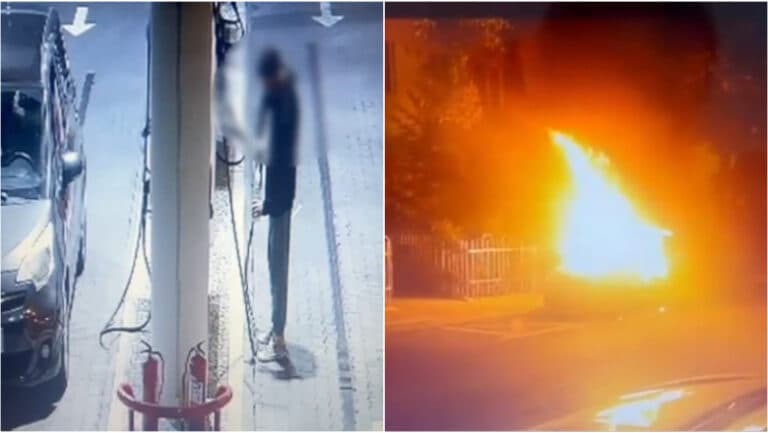 Bărbat din București, prins în flagrant în timp ce incendia mașina fostei partenere