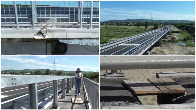 Un pod din Prahova, în plin proces de reabilitare, a fost redeschis circulației înainte de finalizarea lucrărilor. Prefect: „Mă miră lipsa de activitate.”