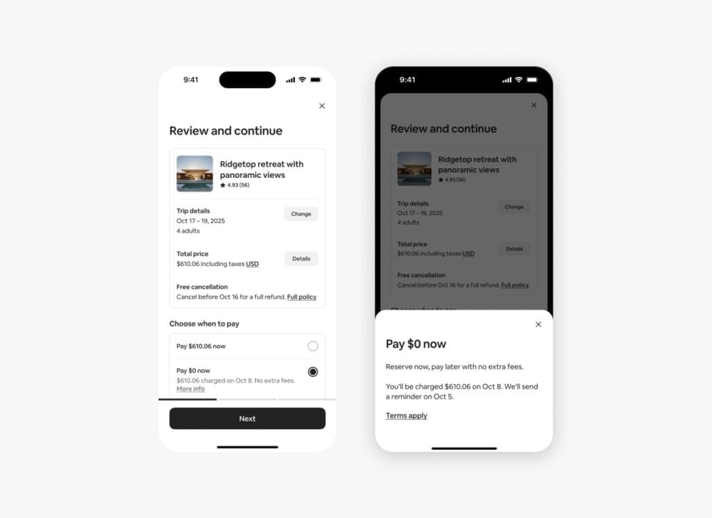 Airbnb va oferi utilizatorilor din SUA posibilitatea de a rezerva cazare fără plată anticipată