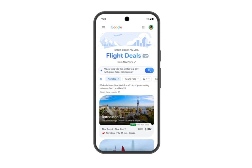 Google își îndreaptă atenția către oferte de zboruri cu ajutorul inteligenței artificiale, în contextul intensificării controalelor antitrust și a competiției în domeniu