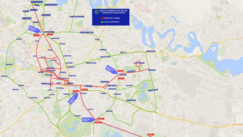 Restricții de circulație în București pe 31 august, cu ocazia evenimentului internațional „L’Étape Bucharest by Tour de France”