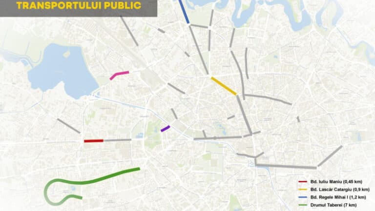 Bucureștiul își extinde rețeaua de benzi dedicate transportului public cu încă 10,55 km de trasee inovatoare