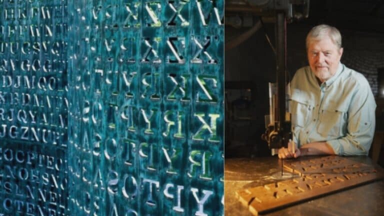 Un enigmatic de 35 de ani. Descifrarea codului secret ocult în celebra sculptură Kryptos de la sediul CIA va fi scoasă la vânzare