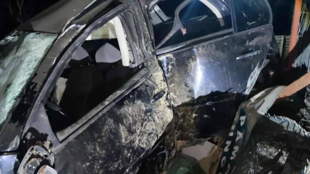 Tragedie la Piatra-Olt: 9 răniți după ce un tânăr de 19 ani a izbit o terasă cu autoturismul său distrus