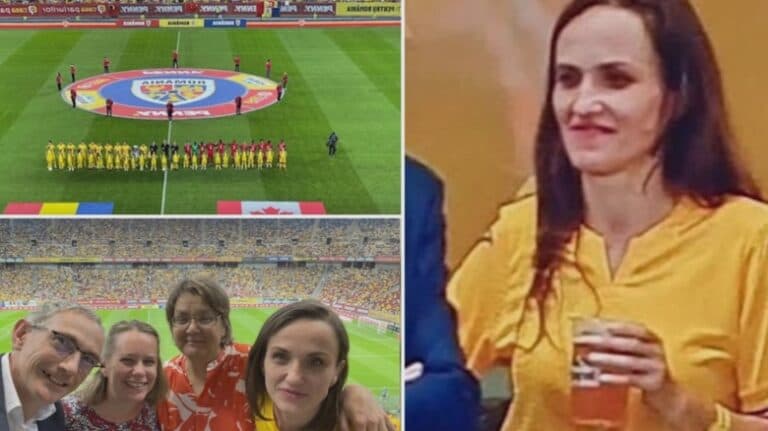 Feminista care răstoarnă regulile diplomatice, ținând o halbă de bere pe stadion