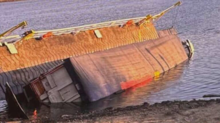 Dezastru maritim la Brăila: un bac plin cu floarea-soarelui s-a adâncit în apele Dunării
