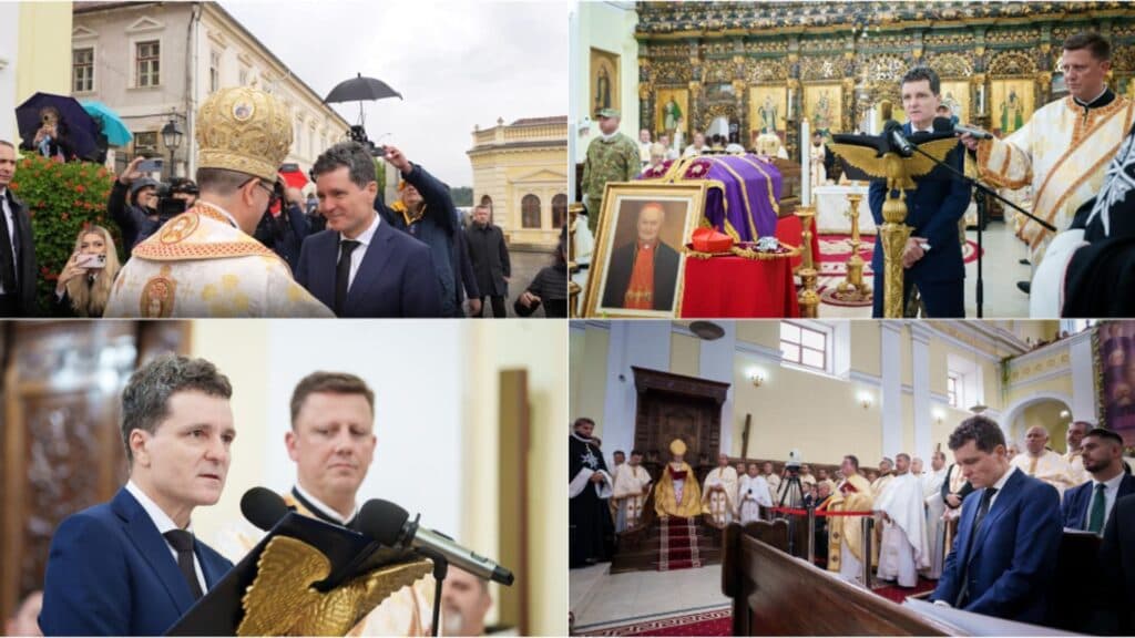 Nicușor Dan, prezent la ceremonia de înmormântare a cardinalului Mureșan: România își caută identitatea pierdută