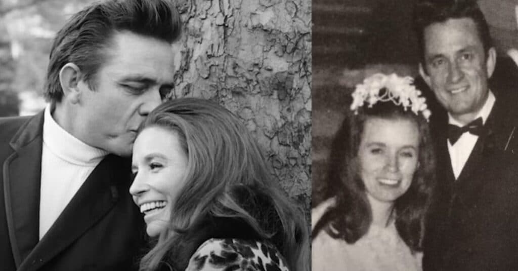 „Între umbrele iubirii: povestea pasională a lui Johnny Cash și June Carter, două suflete unite în ciuda căsnicii anterioare.”