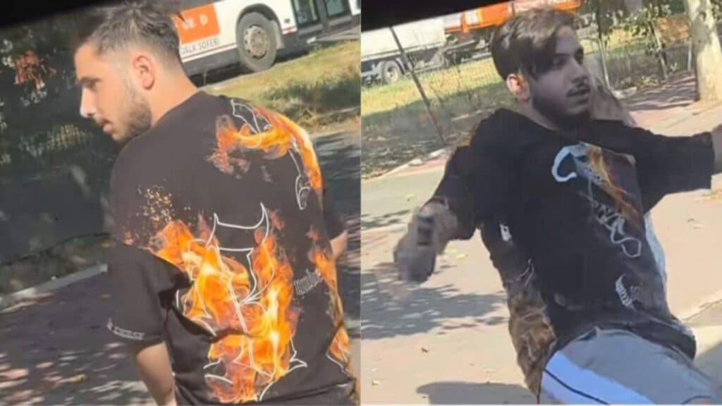 Incident șocant în transportul public din Capitală: un tânăr a lovit un vehicul și a intimidat o femeie, după o atingere accidentală
