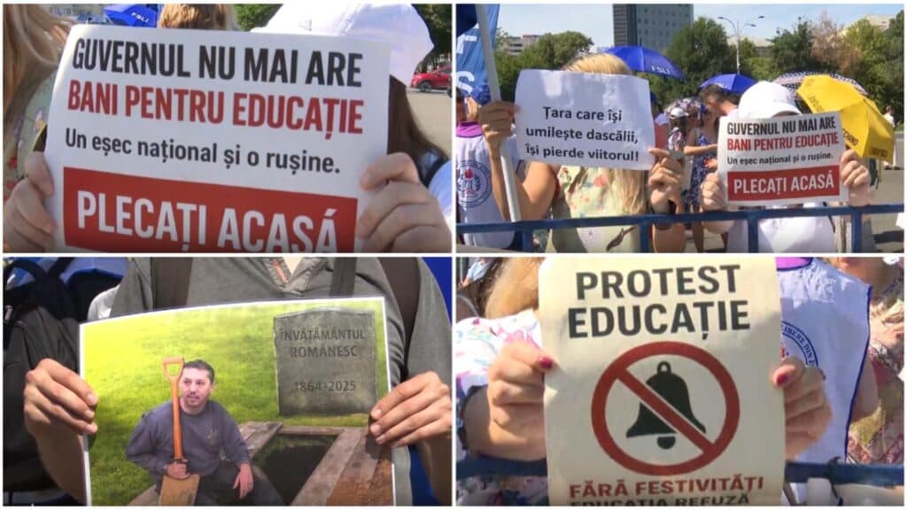Zeci de mii de educatori protestează în prima zi de școală, solicitând demisia ministrului