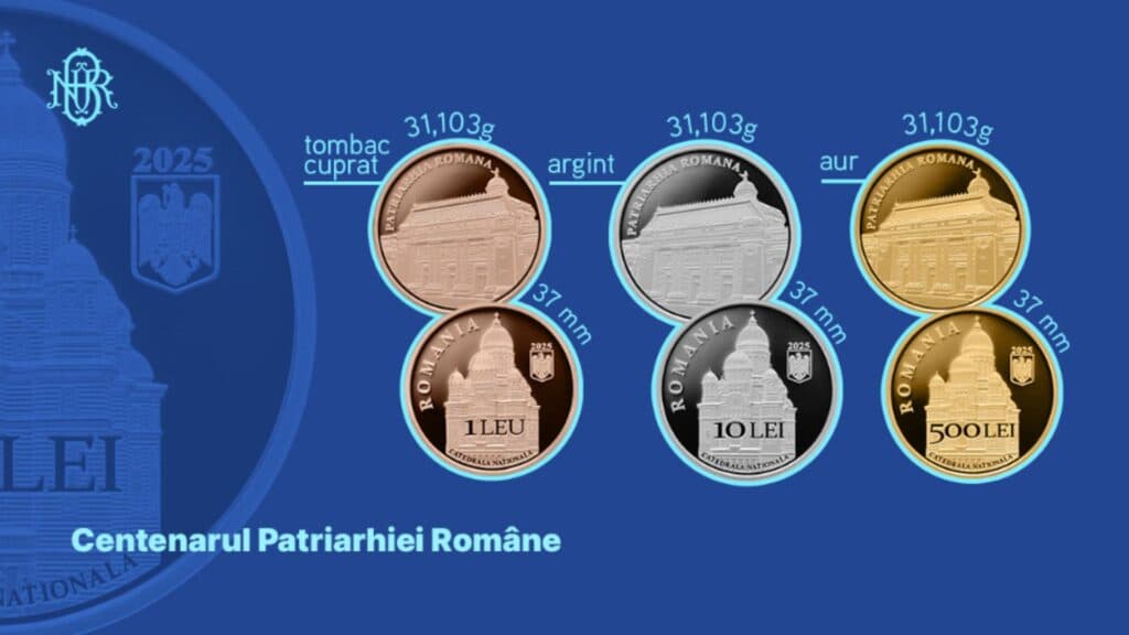 BNR marchează centenarul Patriarhiei Române cu o emisiune numismatică dedicată aurului, argintului și tombacului cuprat