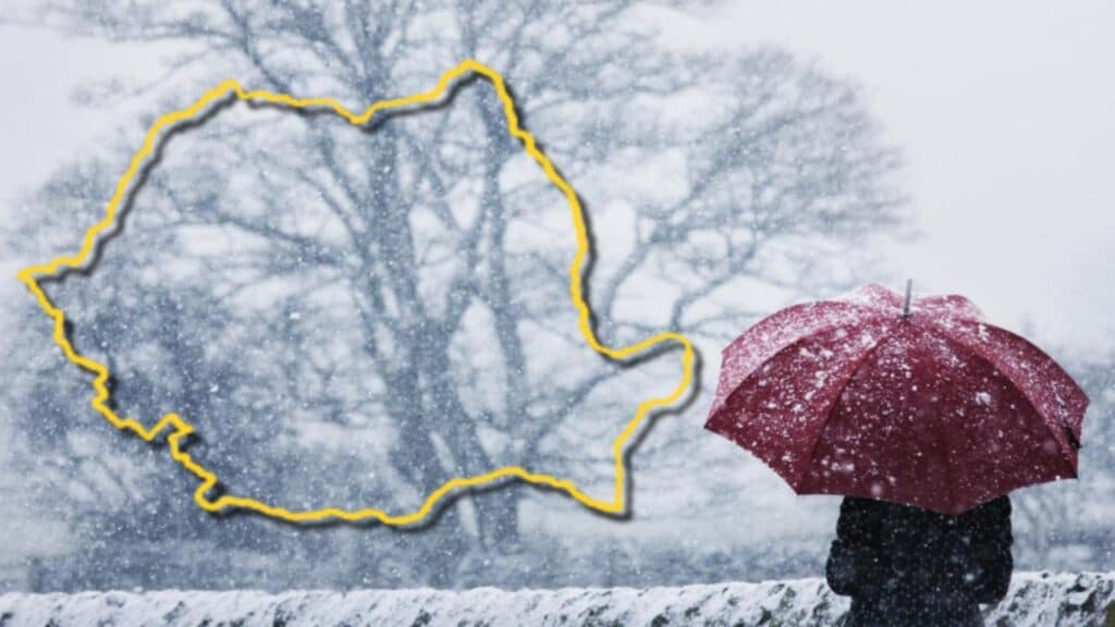 Atenție! Cod galben de precipitații intense, lapoviță și ninsoare până duminică dimineața. Harta regiunilor afectate