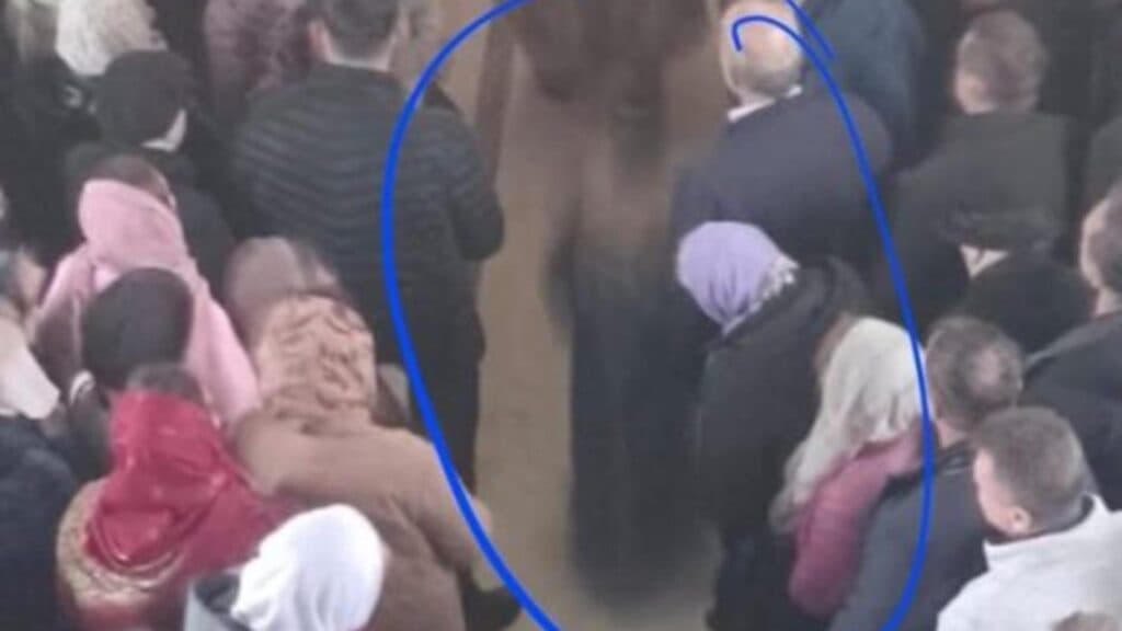 O siluetă enigmatică surprinsă într-o parohie din Vaslui, identificată ca fiind Sfântul Nectarie, în timpul unei slujbe solemne