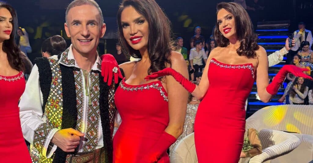 Cristina Spătar, o adevărată regină la filmările pentru Protevelion! Artista a strălucit într-o rochie roșie vibrantă și a oferit un moment deosebit alături de Nicolae Botgros. Care este secretul ei de frumusețe?
