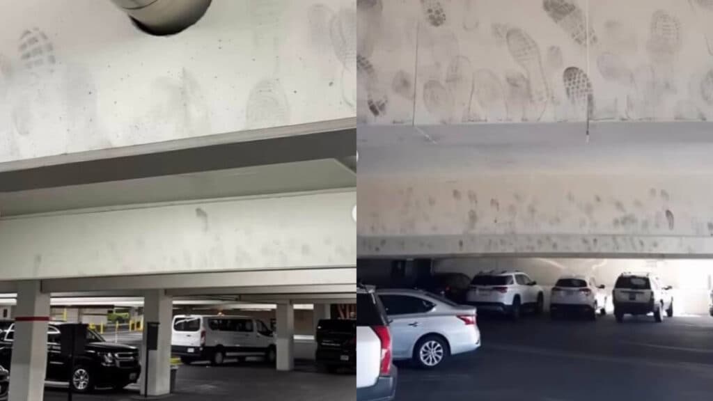 Secretele dezvăluite! Cine lasă urmele misterioase de pantof pe tavanele parcărilor din Vegas?