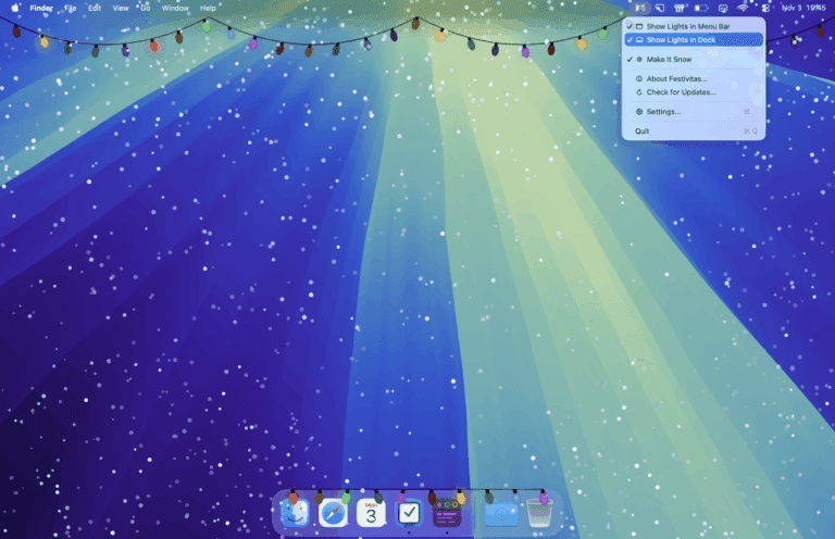 Festivitas îți transformă dispozitivele Apple în sărbători strălucitoare, cu lumini festive și zăpadă
