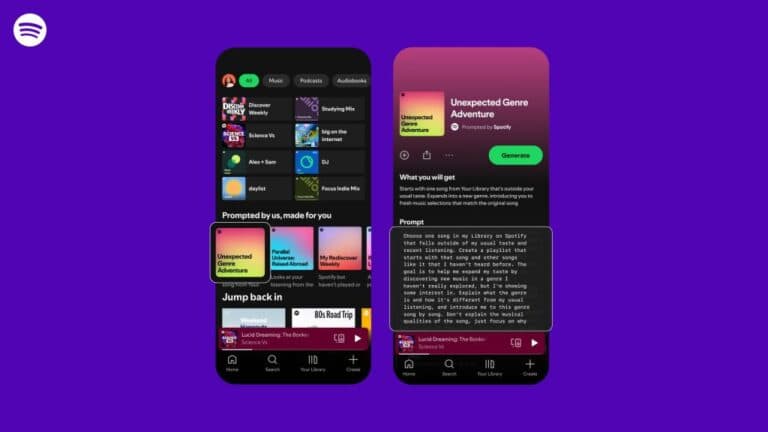 Spotify experimentează cu liste de redare personalizate, alimentate de inteligență artificială