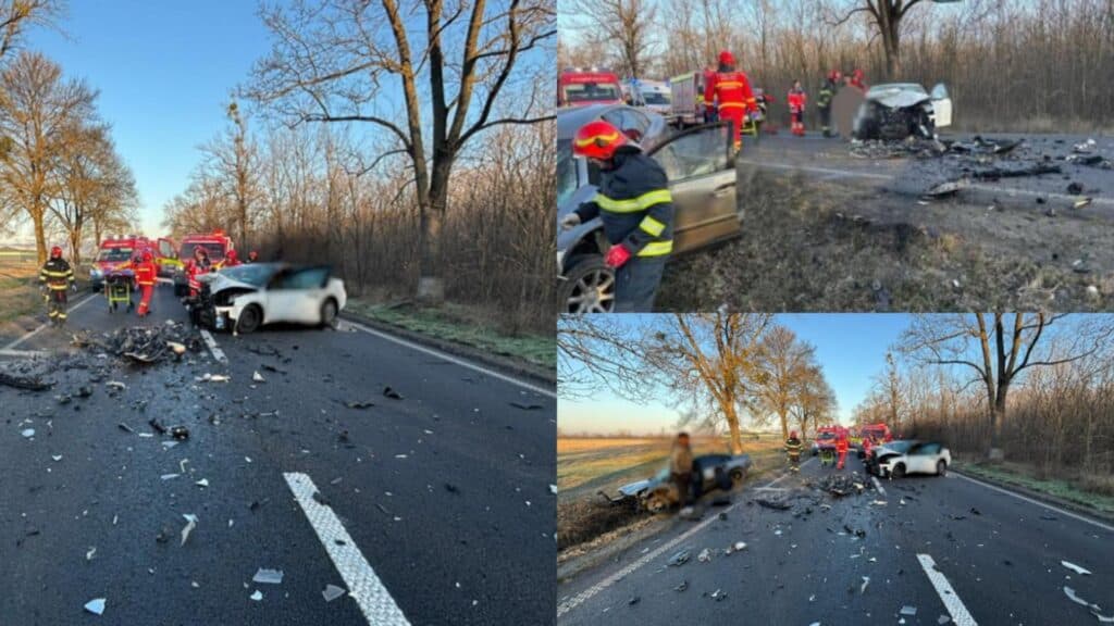 Accident grav pe DN1 în Bihor: Trei răniți în urma unei coliziuni puternice între două autoturisme